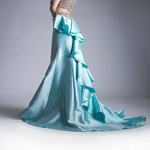 Two Piece Sequined Mermaid Shape Dress CD5045 - Picture 8 of 8